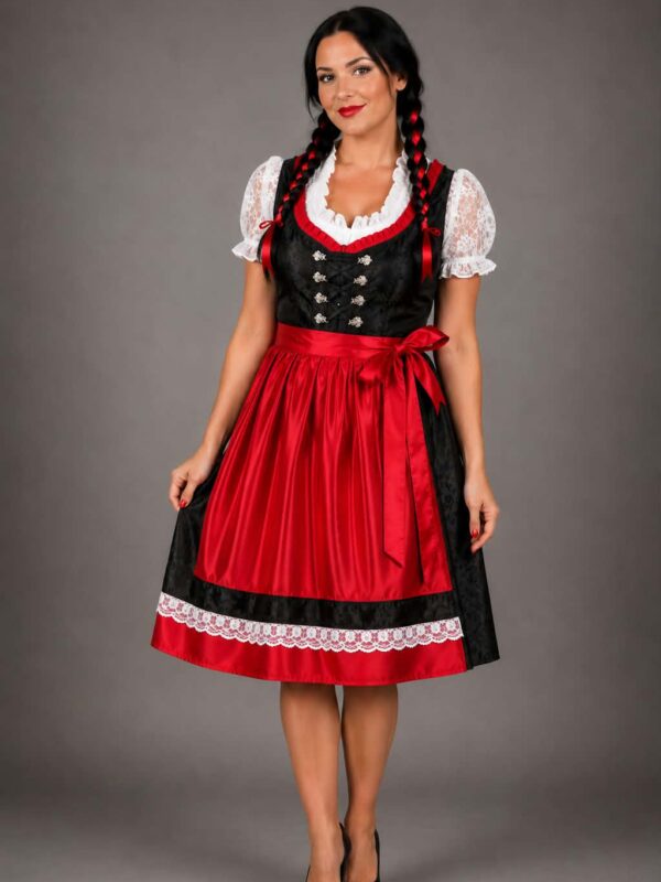must-punane oktoberfesti kleit
