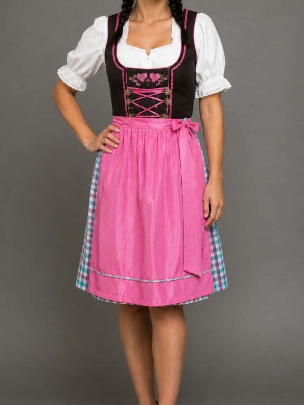 roosa põllega oktoberfesti kleit
